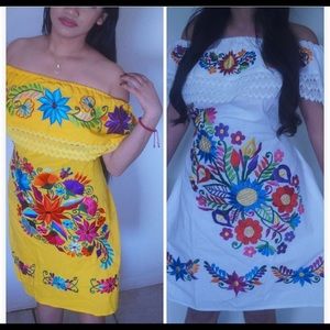 Pretty and colorful embroidered dresses.